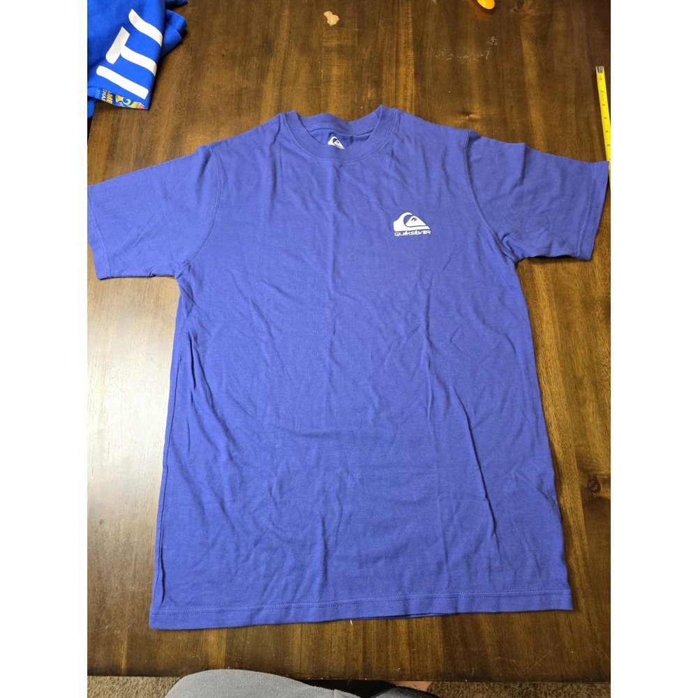 Quiksilver Mens Medium Blue Logo T-Shirt Short Sleeve Surf Skate NEW